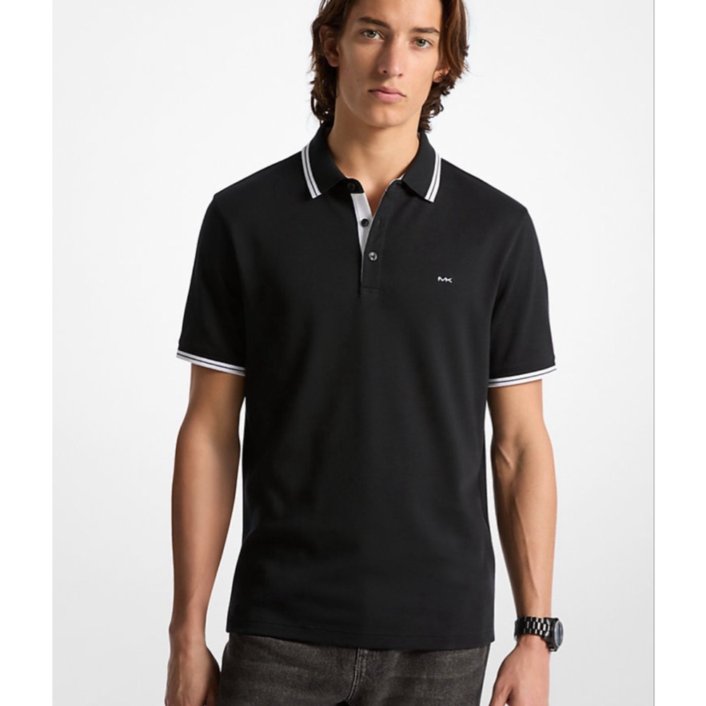 Men's Michael Kors Black & White Polo Shirt XL